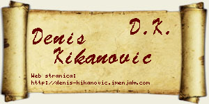 Denis Kikanović vizit kartica